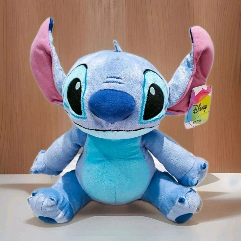 Disney Lilo & Stitch Plush Stuffed Animal Toy Blue Sitting Figure 10" NEW